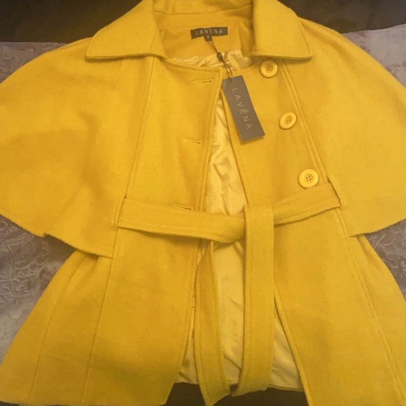 Mustard Yellow Poncho coat - Picture 2 of 2